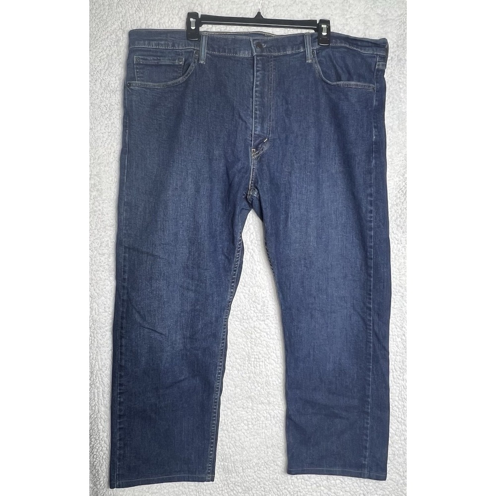 Levi's 505 Jeans Mens 40x30 Blue Regular Fit Straight Leg Dark Wash Denim (READ)